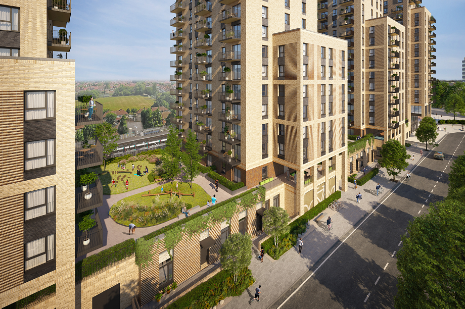 A visualisation of the plans for the Wembley scheme. Image credits: Visuals and Rendering - AVR London; Design and Content - TateHindle (Architects) & MacFarlane Associates (Landscape)