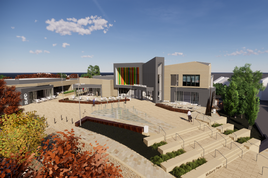 A visualisation of the proposals for the cinema development in Daventry town centre