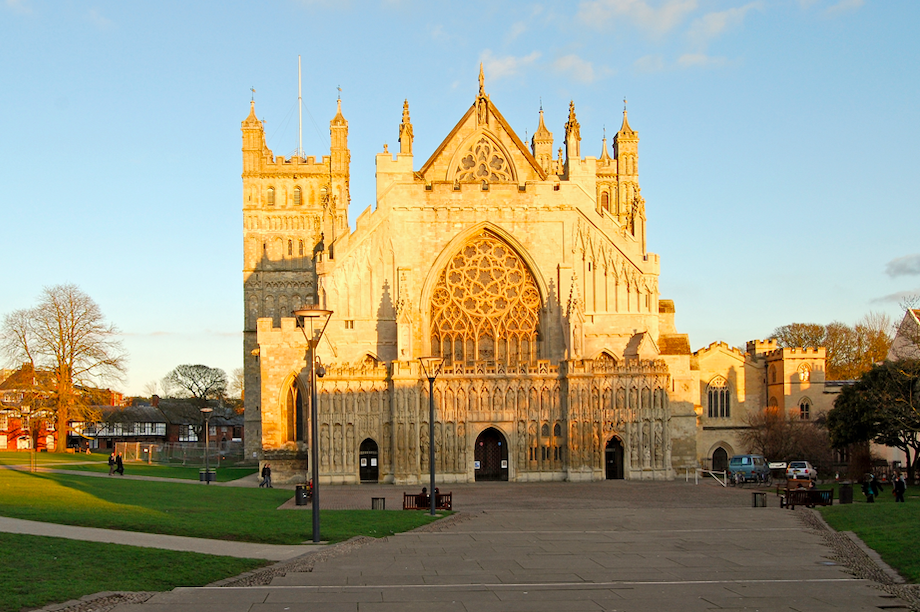 Exeter Cathedral in the South West of England