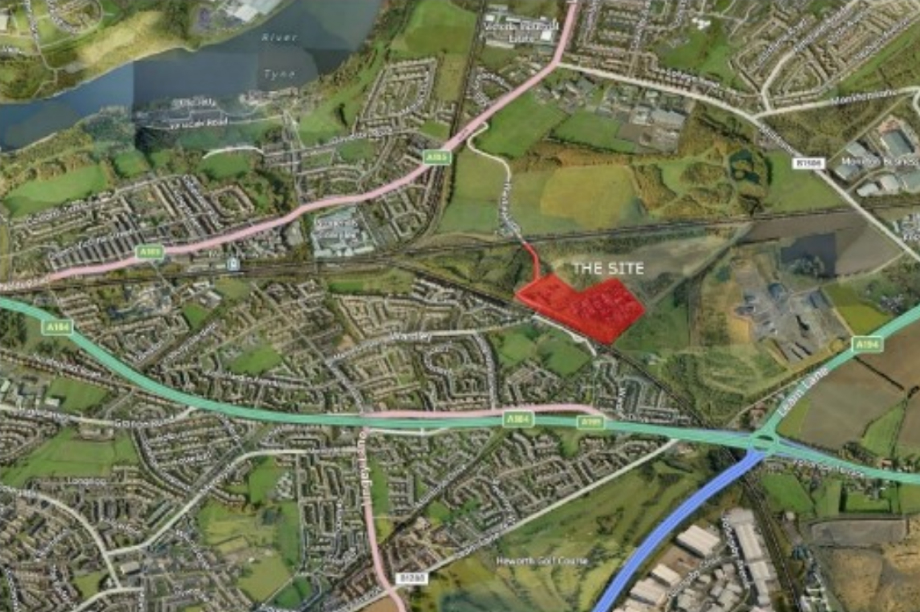 Location of the former Wardley Colliery site.