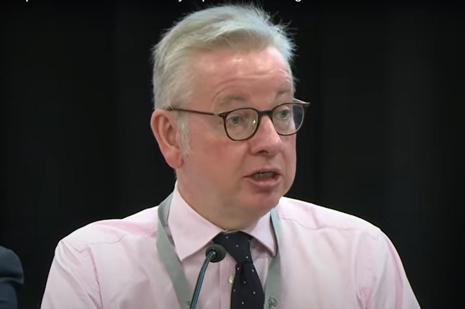 Michael Gove at the Conservative Home and New Social Covenant Unit fringe event yesterday. Pic: Conservative Home/YouTube