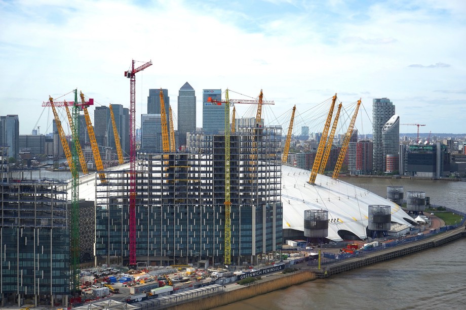 The Greenwich peninsula incluing the O2 Arena - image:Pixabay