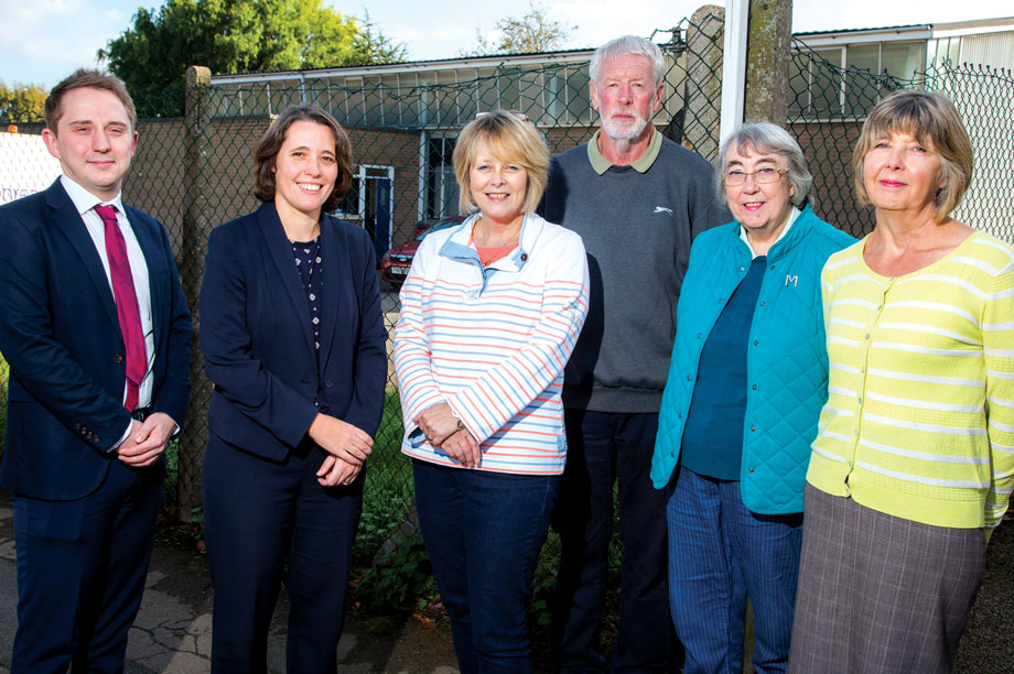 From left: Needham; Julia Baish, development team leader of Kettering Borough Council; Bull; plus Roy Baxter, Mary Rust and Pat Scouse of Broughton neigbourhood plan’s steering group