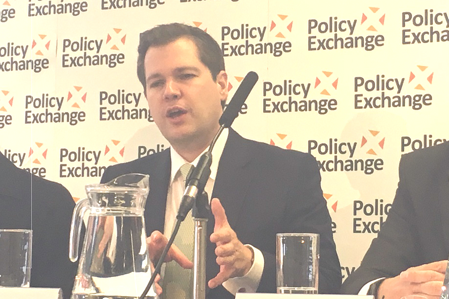 Housing secretary Robert Jenrick speaking at a previous Policy Exchange event at the Conservative Party Conference