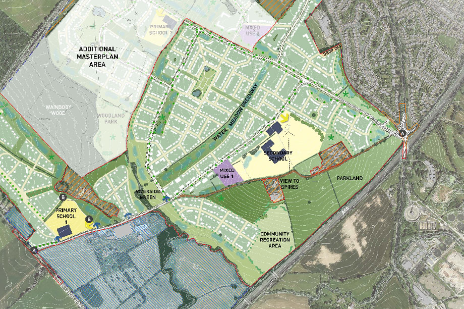 A masterplan image of the Kings Hill Park scheme in Coventry (pic credit: Lioncourt Strategic Land Limited)