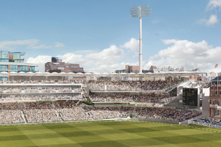 An artist's impression of the new stand proposed for Lord's cricket ground