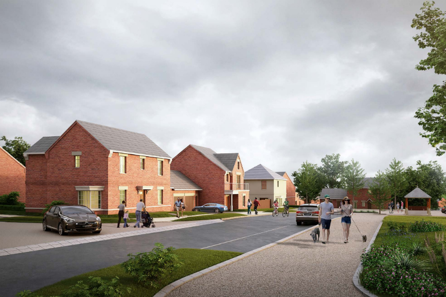 An artist's impression of the plans for Woburn Sands, Milton Keynes