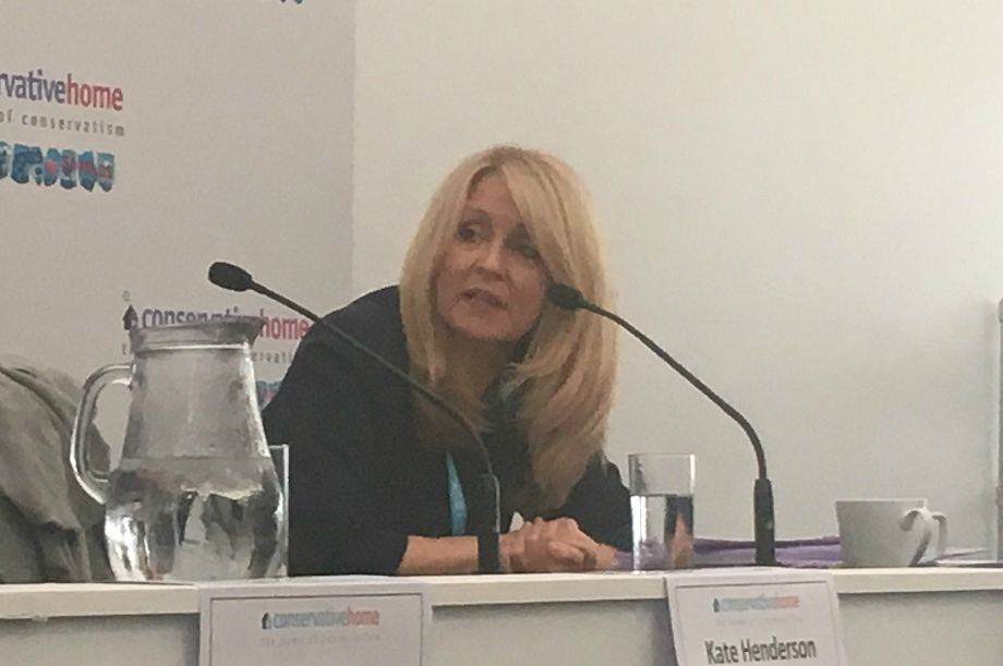 Housing minister Esther McVey at the ConservativeHome fringe event at the Conservative Party Conference
