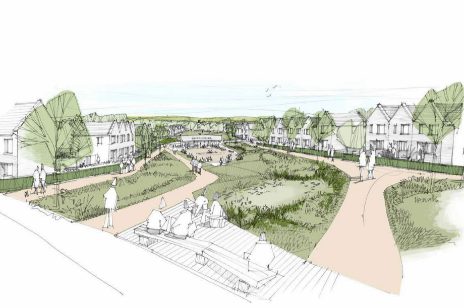 An artist's impression of plans for 450 homes near Nailsea. Image: Mactaggart and Mickel Homes