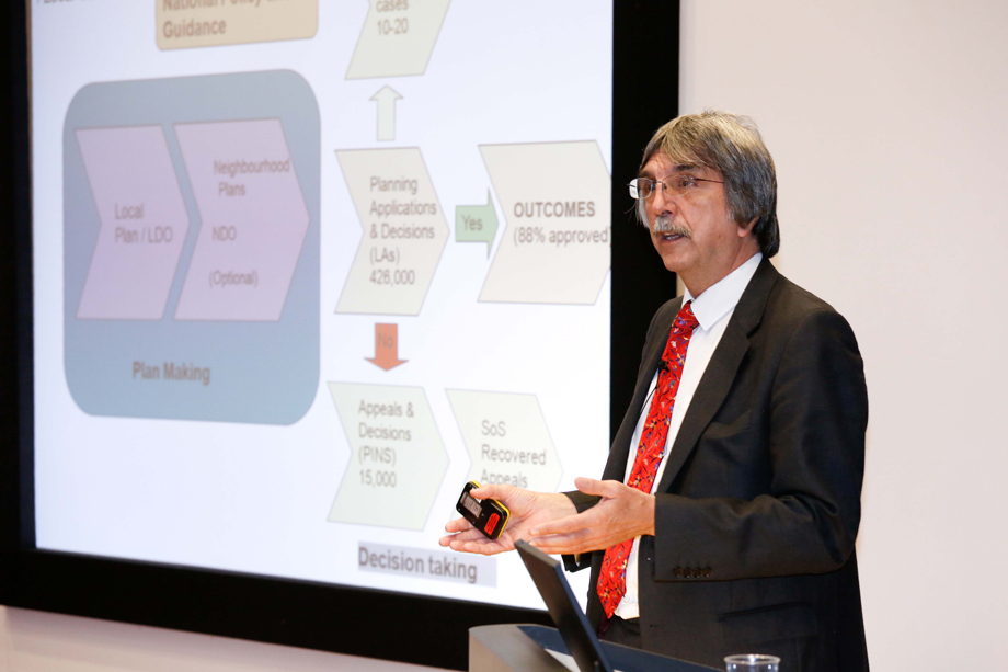 Chief planner Steve Quartermain speaking at yesterday's IED Conference