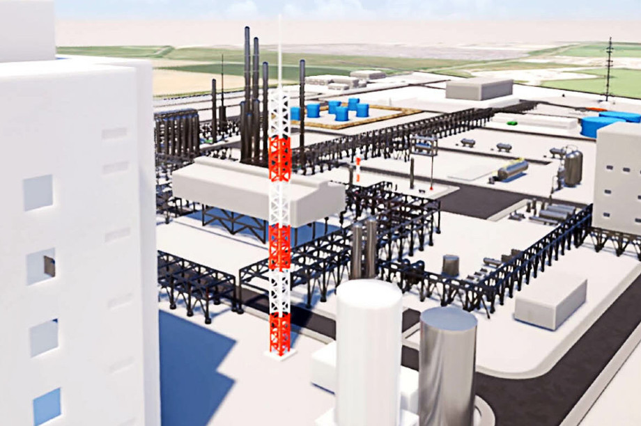 A visualistion of the waste-to-jet-fuel plant. Image: Velocys