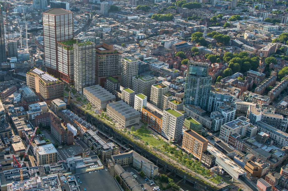 A visualisation of the finished Bishopsgate Goodsyard scheme. Pic: Hammerson and Ballymore joint venture 