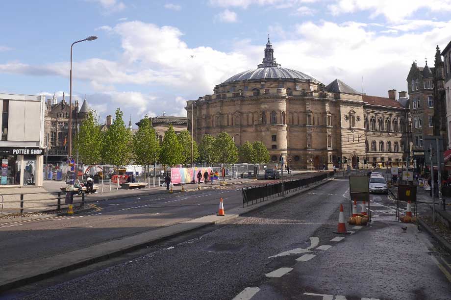 Bristo Square (pic: cc-by-sa/2.0 - © Richard Webb - geograph.org.uk/p/5812368)