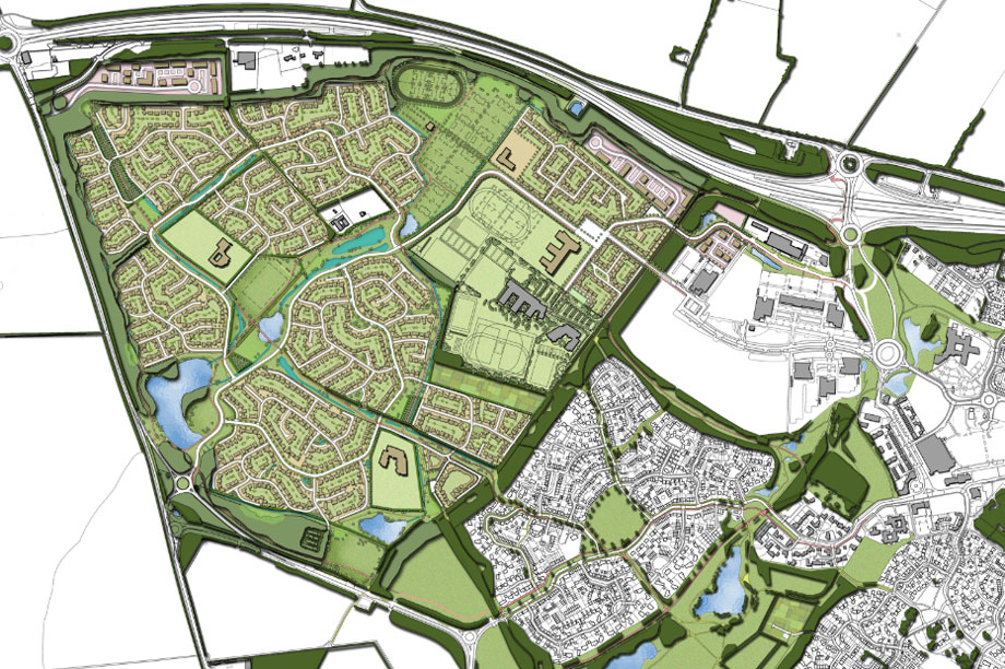 A masterplan image of the proposed development 