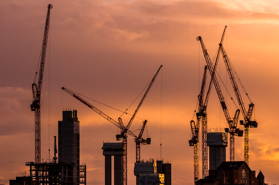 Construction equipment on London skyline (Pic: Getty)