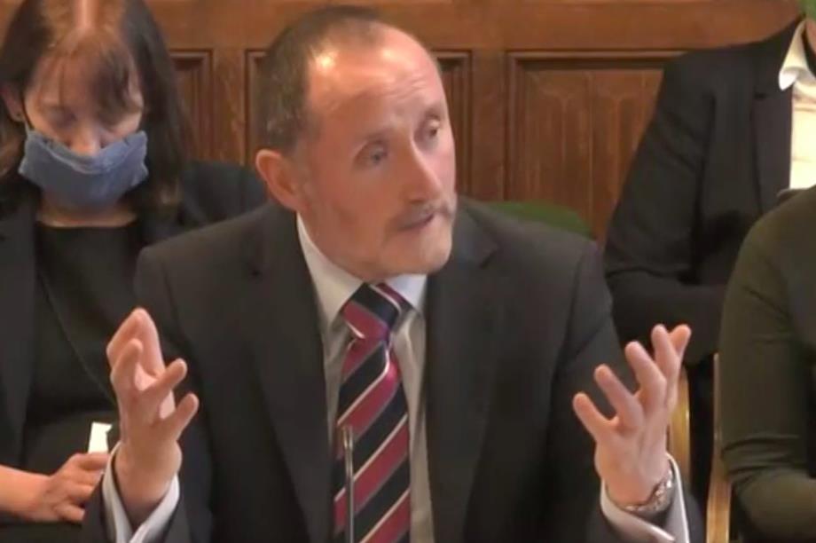 Hughes addressing the Environmental Audit Committee (Pic: Parliament.tv)