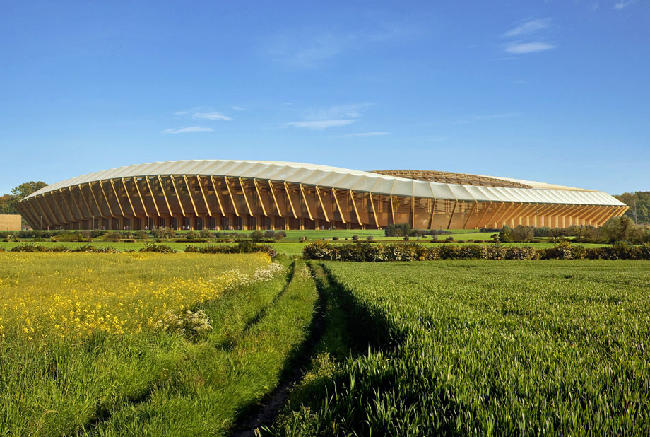 A visualisation of the rejected stadium in Stroud. Image by Forest Green Rovers
