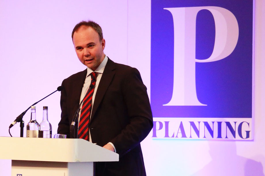 Housing and planning minister Gavin Barwell speaking at the Planning for Housing conference
