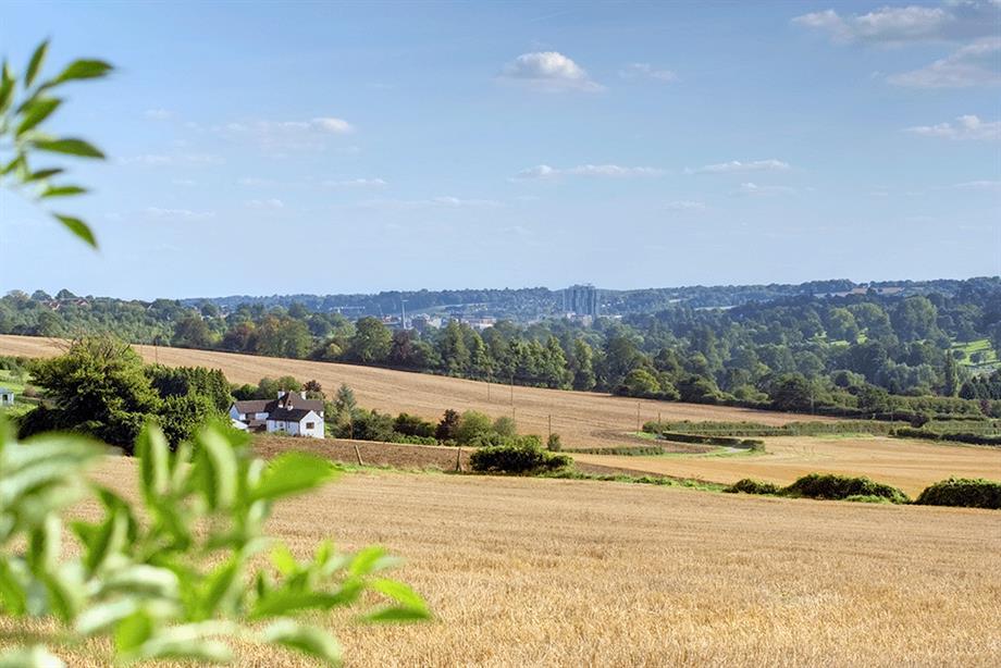 View of Hemel Hempstead down the Gade Valley. Photograph: Tom Presland/Geograph.org/CC-BY-SA 2.0)