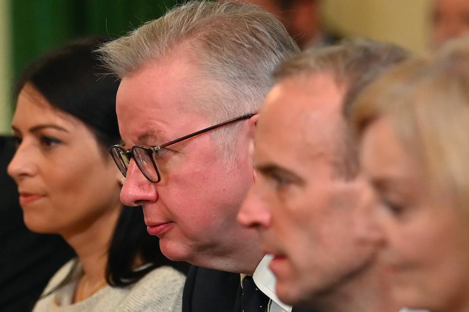 New housing secretary Michael Gove at the first post-reshuffle cabinet meeting in Downing Street (Pic: Getty)