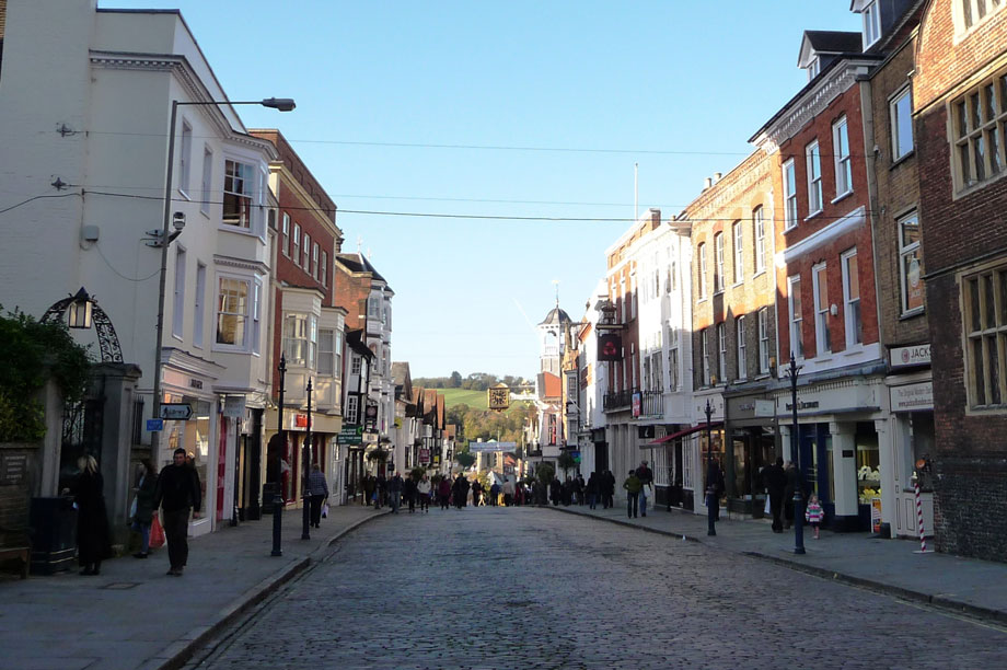 Guildford town centre (pic John Lord, Flickr)