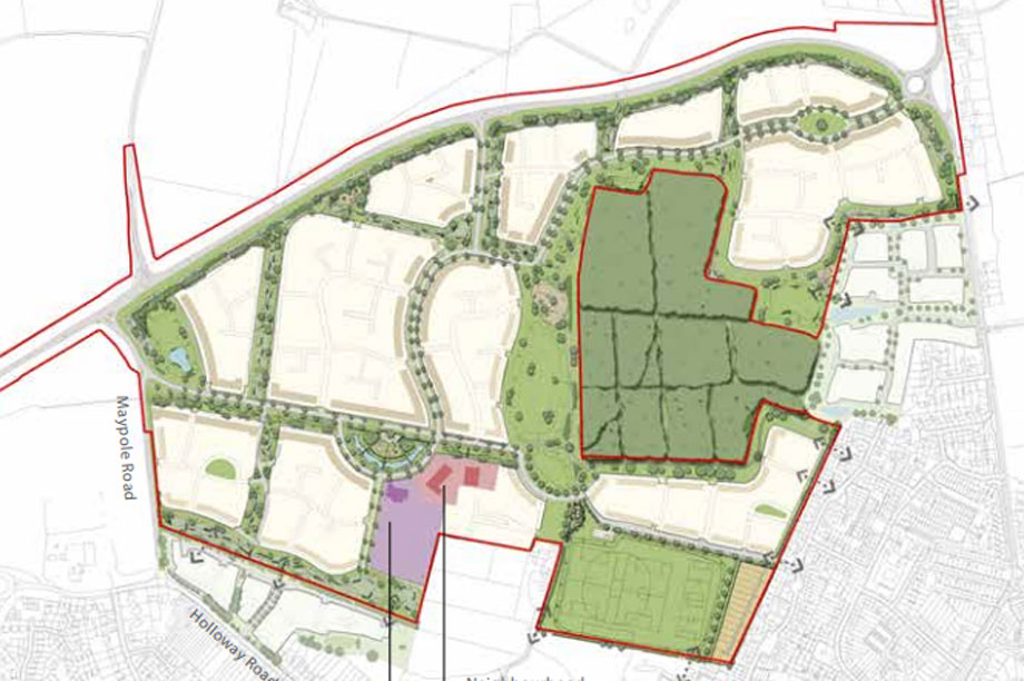 A masterplan image of the Heybridge North scheme (pic credit: Countryside Properties)