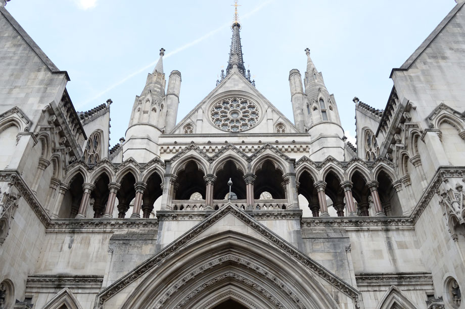 London's Royal Courts of Justice.