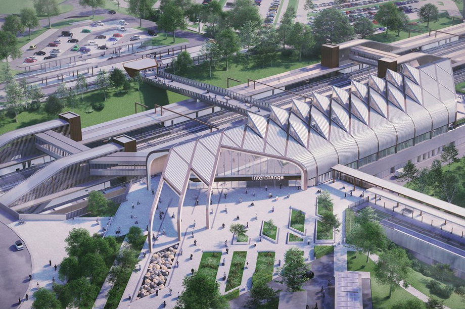 A visualisation of the new HS2 Interchange station in Solihull (Pic: HS2 Ltd)
