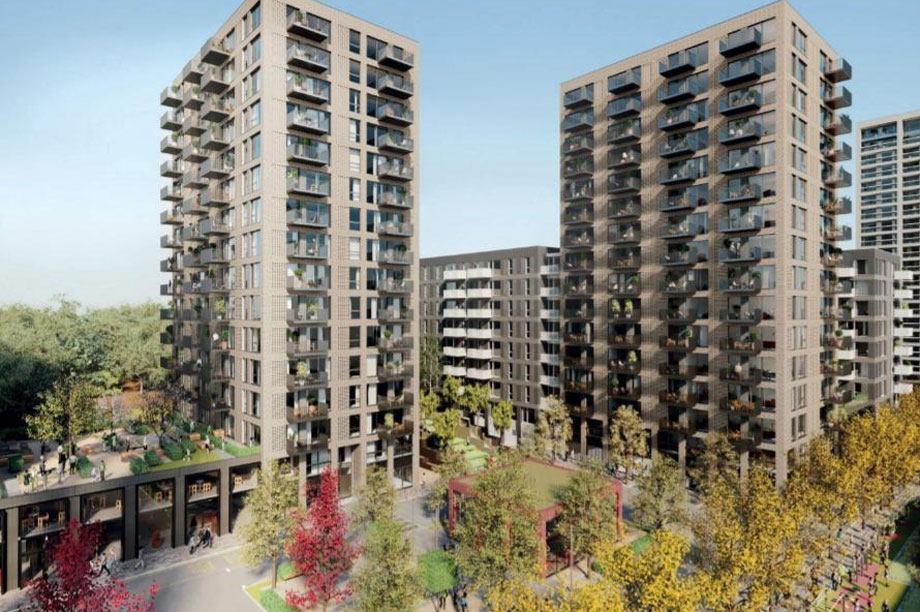 A visualisation of part of the finished Kidbrooke Square scheme (pic: TfL/Notting Hill Genesis) 