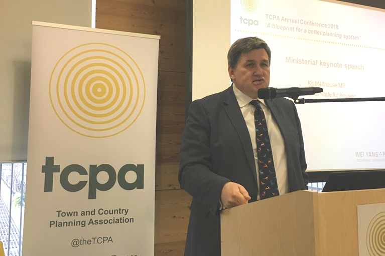Kit Malthouse speaking at the TCPA conference earlier today. Pic: TCPA