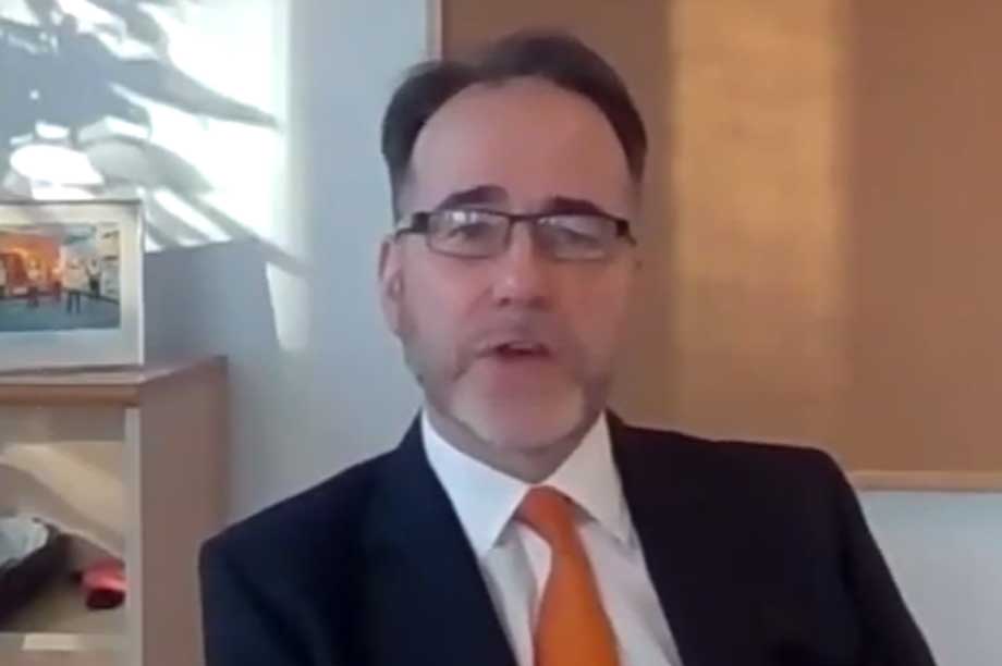 Pincher speaking at the online launch. Pic: CPRE/YouTube