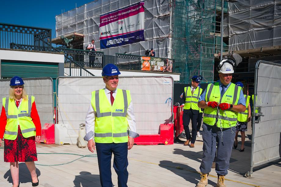 Labour Party leader Sir Keir Starmer visited Stevenage’s developing town square last year (Pic: Getty)