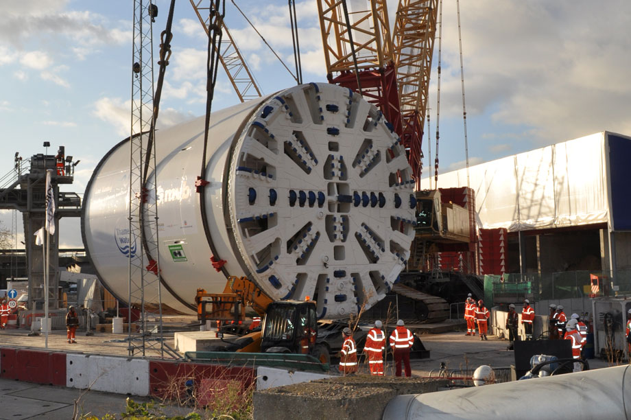 One of the boring machines being used to construct the Thames Tideway Tunnel