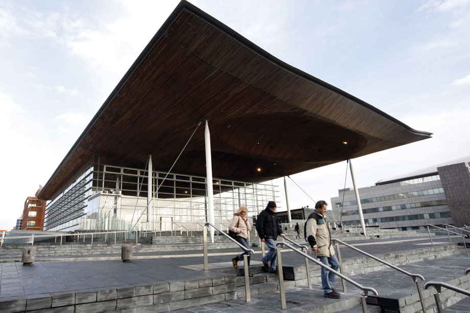 The Welsh Assembly building in Cardiff 