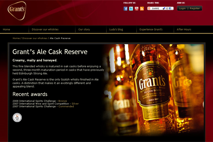 Grant's Whisky: new website