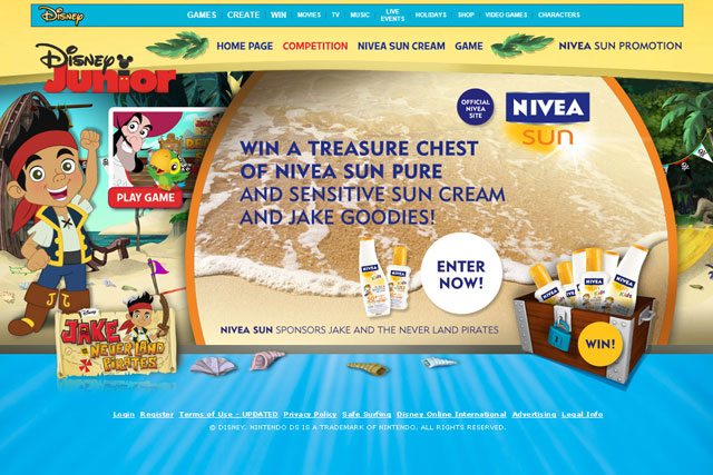 Nivea Sun: sponsors Disney kids' show