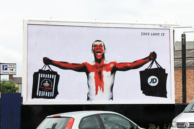 Brandalism: parodies a Nike ad featuring Wayne Rooney