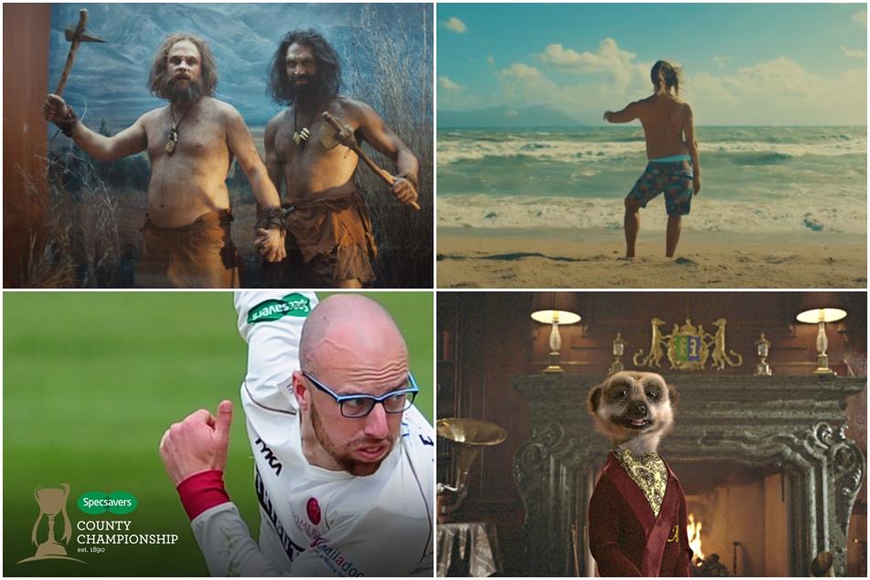 Clockwise (from top left):  Audible, On the Beach, Comparethemarket.com and Specsavers