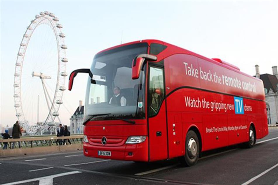Brexit bus hits UK streets to promote C4 drama starring Benedict Cumberbatch