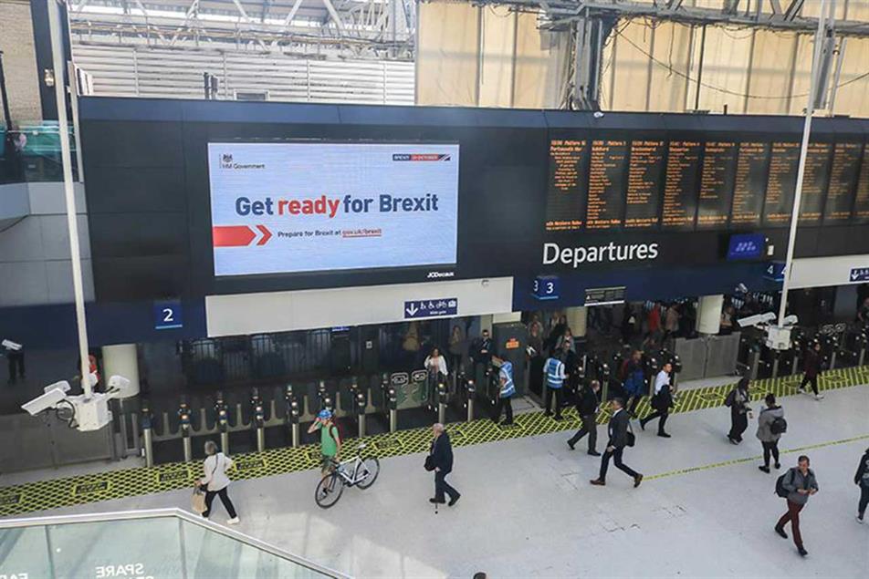 'Get ready for Brexit': out-of-home activity include executions at train stations