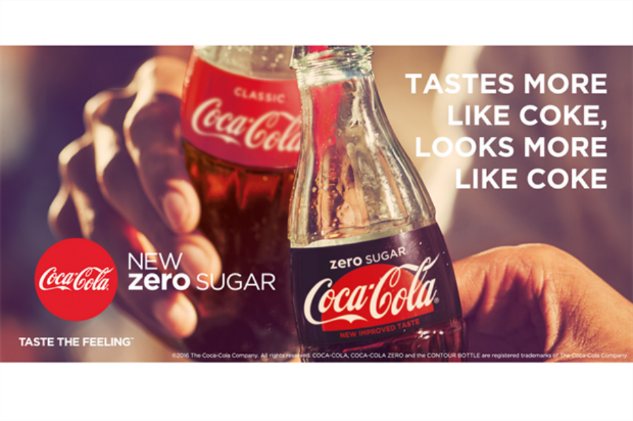 Coca-Cola: new zero sugar campaign