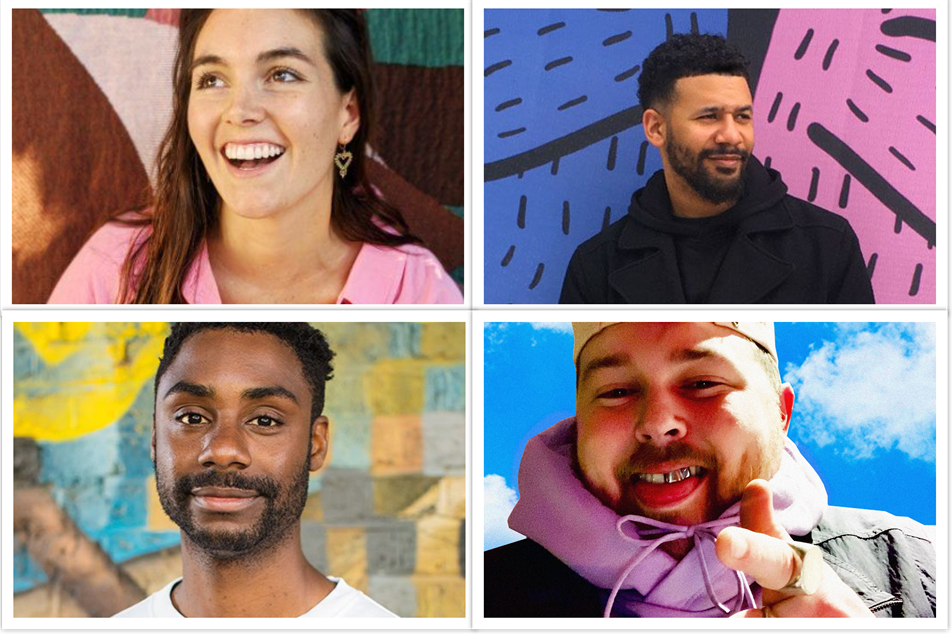 Top, left, clockwise: Elspeth Watson, David Oku, Joe Joiner, Kieron Lewis