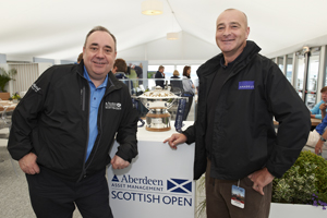 First Minister of Scotland Alex Salmond with Amadeus MD Kevin Watson