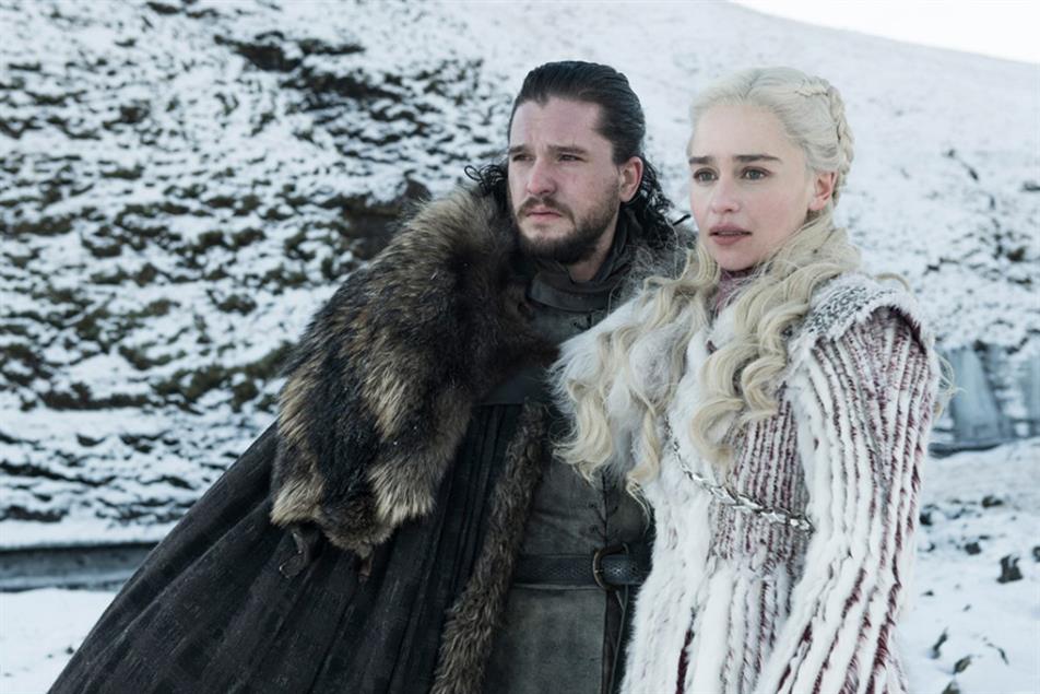 Game of Thrones: Jon Snow (Kit Harington) and Daenerys Targaryen (Emilia Clarke)