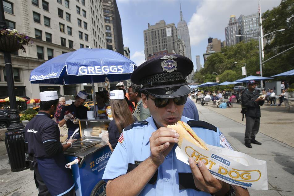 Greggs dishes out hot dogs to New Yorkers in cheeky stunt Campaign US