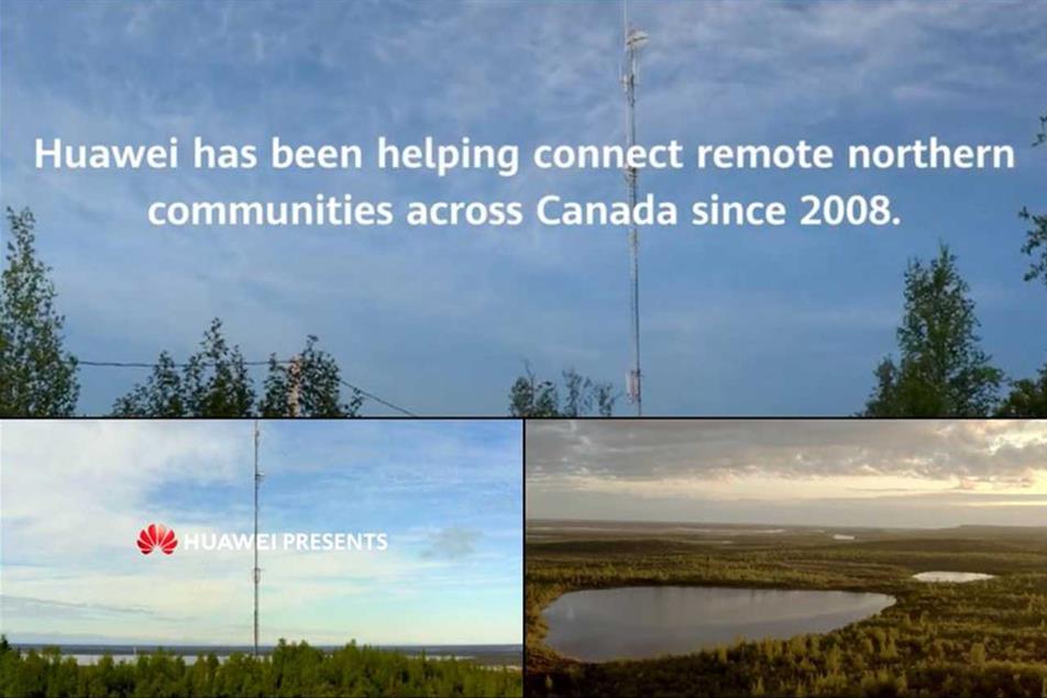 Huawei: one key activity in Canada is 'Connect the north' project