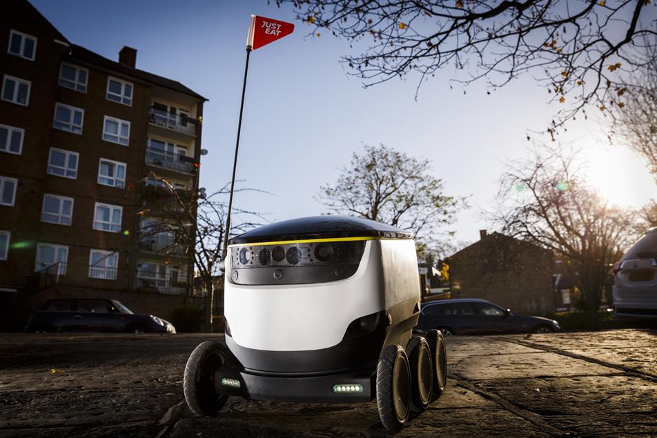 Just Eat completes 'world first' takeaway delivery by self-driving robot