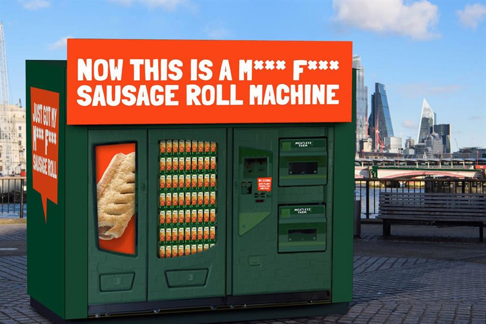 Meatless Farm installs sausage roll vending machine on London’s South Bank