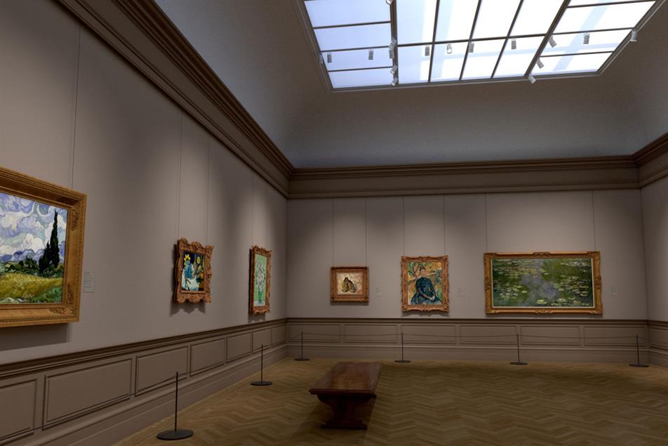 Verizon: digital galleries were designed to replicate space in the museum
