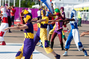 NYT performers at London 2012 ceremonies (Helen Maybanks)